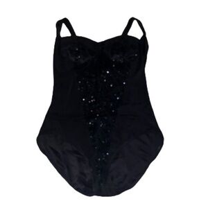 Slimsuit black one piece swimsuit size 14